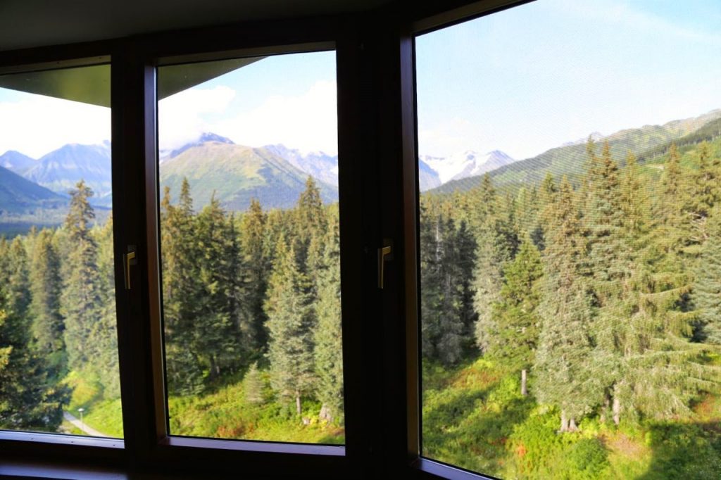 View from my window, Alyeska Resort hotel, Alaska