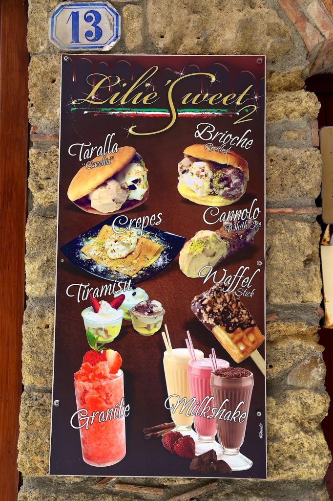 Ice cream poster, Cefalu, Sicily