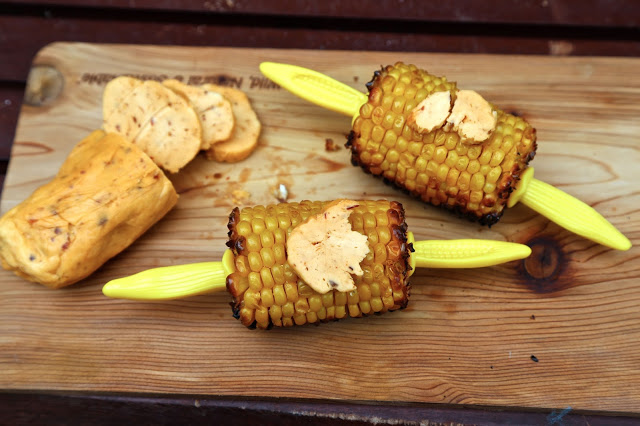 BBQ corn on the cobs with compound butters recipe