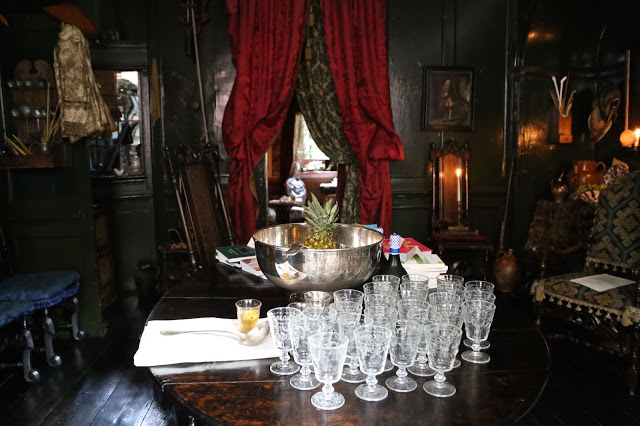 Pineapple Regency Punch at  MsMarmitelover's 18th century tea party at Dennis Severs house, 18 Folgate St, Spitalfields, london,
