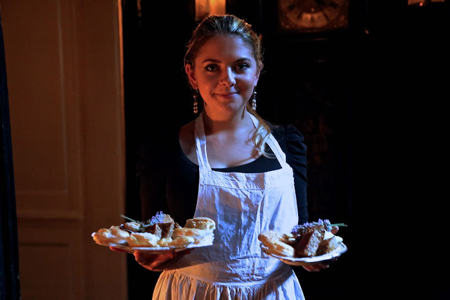 Maidservant at MsMarmitelover's 18th century tea party at Dennis Severs house, 18 Folgate St, Spitalfields, london,