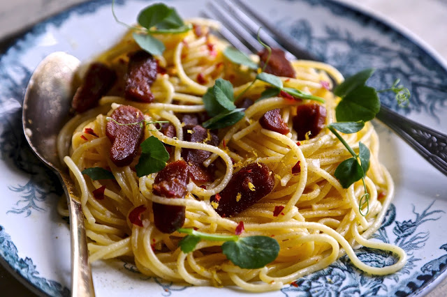 Spaghetti with bottarga