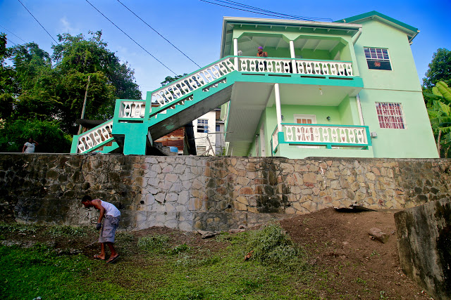brightly coloured Grenada house