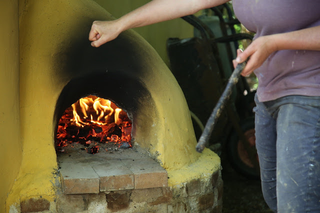pizza oven at white cottage, norfolk 