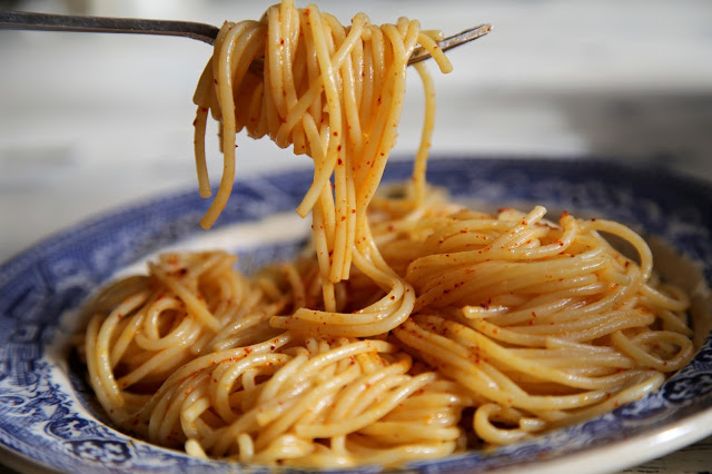 world pasta day spaghetti with espelette butter