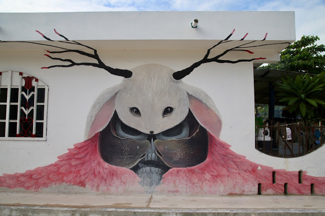 murals, holbox,yucatan, mexico