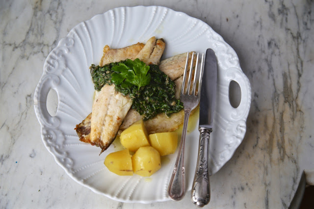  salsa verde recipe (with sea bass and potatoes)