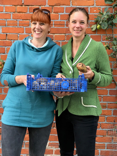 Lotta Ranert and Titti Qvarnstrom, leaders of  pure food camp, Skane, Sweden