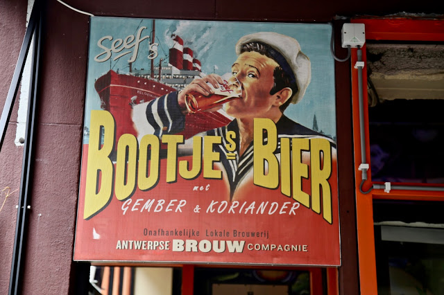 beer sign, Antwerp, Belgium