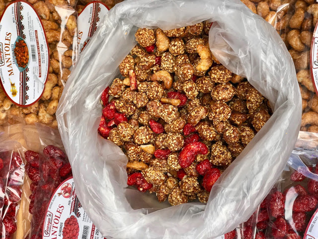 nuts covered in pomegranate syrup and sesame seeds, Cyprus pic: Kerstin Rodgers/msmarmitelover.com
