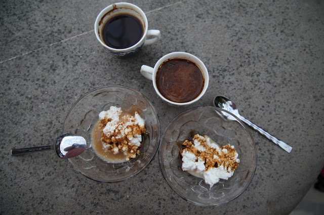 Coffee with anari and carob syrup,, Cyprus pic: Kerstin Rodgers/msmarmitelover.com