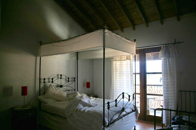 village inn bed,  Cyprus pic: Kerstin Rodgers/msmarmitelover.com