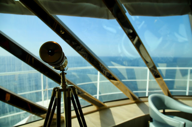 telescope in the crows nest.   Britannia, P and O cruise ship. pic: Kerstin Rodgers/msmarmitelover
