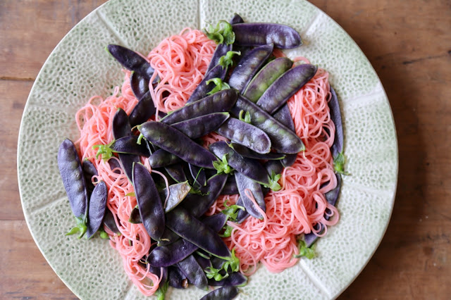 Rainbow vegetables with soba noodles pic: Kerstin Rodgers