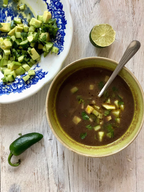 Mexican Black Bean Soup recipe pic: Kerstin Rodgers/msmarmitelover.com
