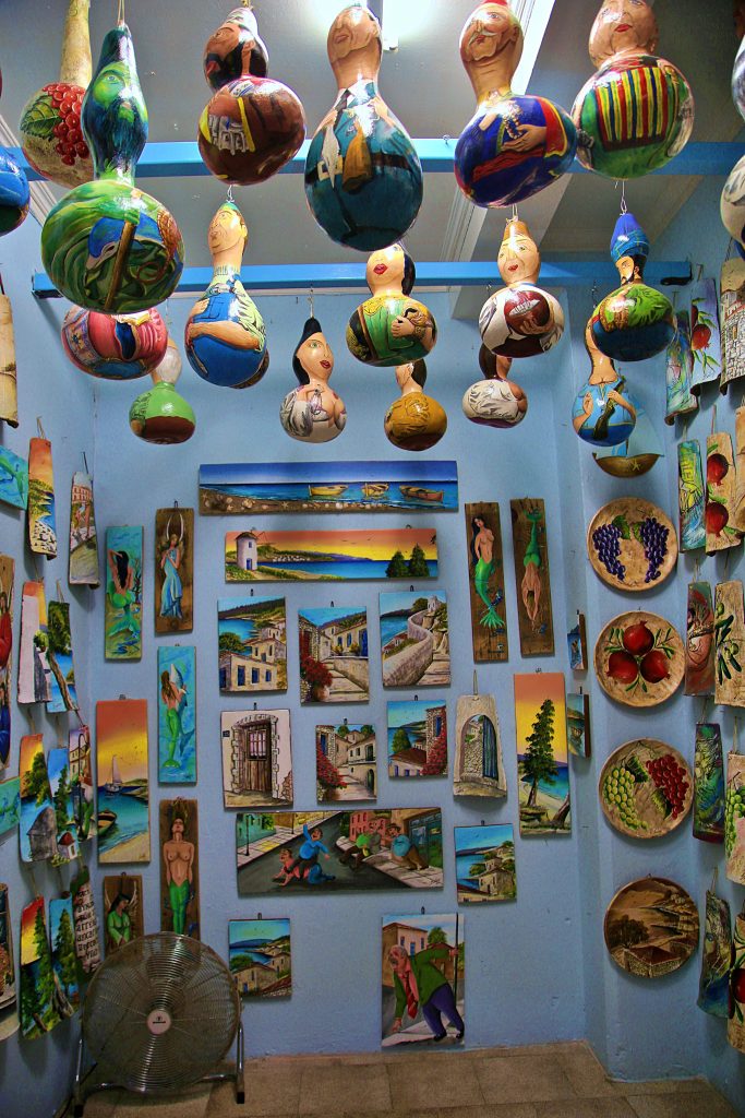 Afytos village: restaurant and artist's atelier, Kassandra, Greece, pic: Kerstin rodgers/msmarmitelover.com
