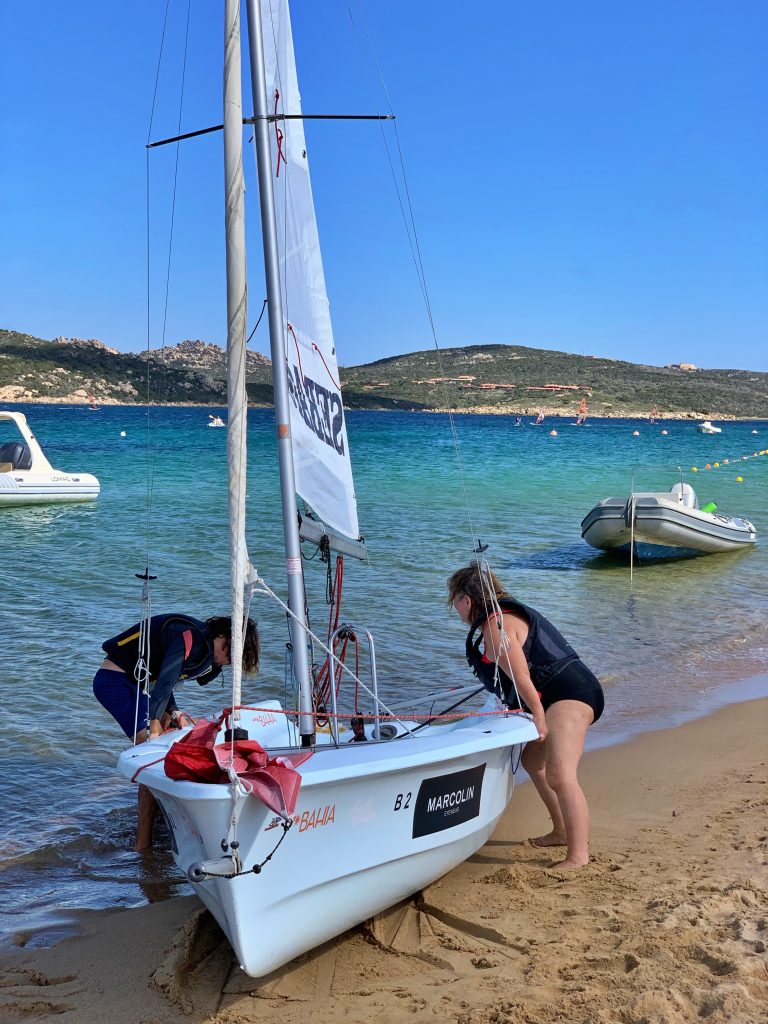 Learning to sail, Sardinia pic: Kerstin rodgers/msmarmitelover.com