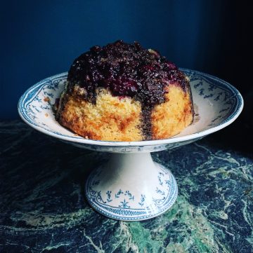 blackberry and liquorice steamed pudding recipe pic: Kerstin Rodgers/msmarmitelover.com