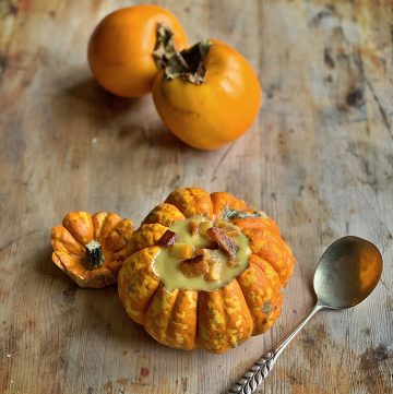 pumpkin and persimon soup pic: Kerstin rodgers/msmarmitelover.com