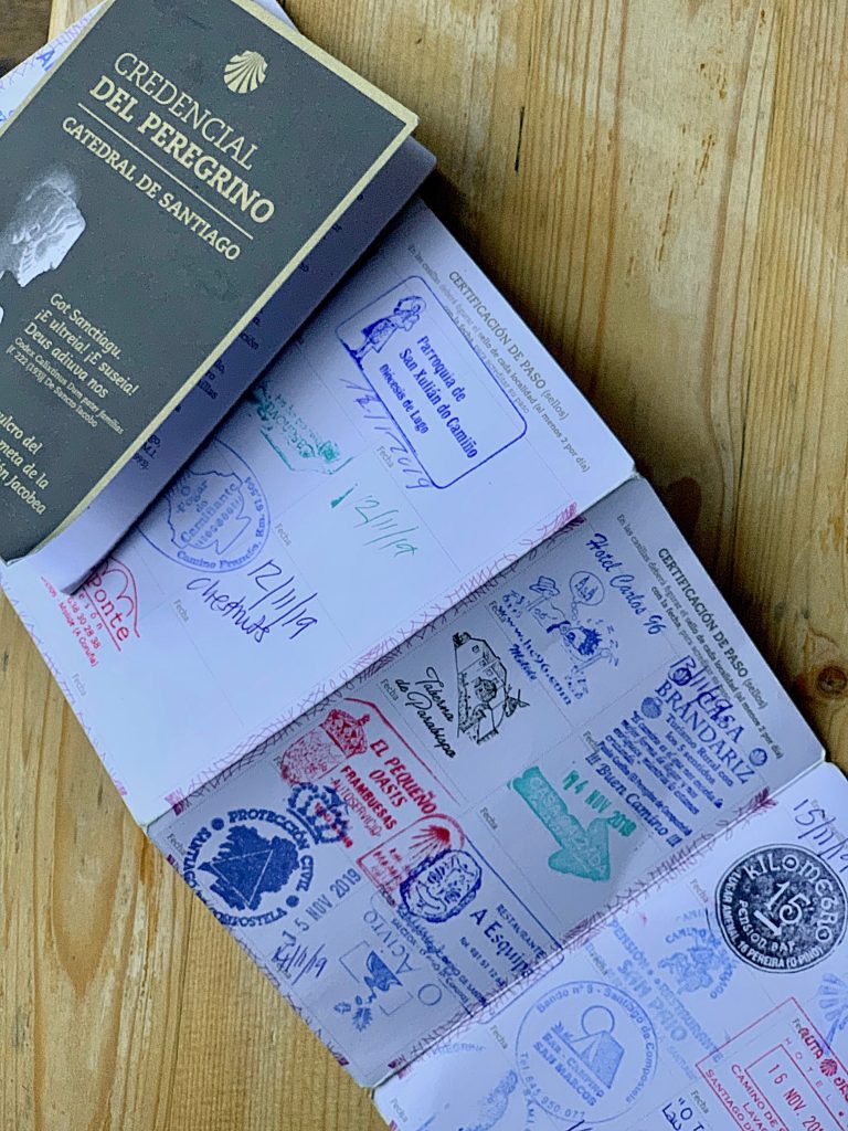Pilgrims certificate and pilgrim's passport of stamps pic: Kerstin rodgers/msmarmitelover.com